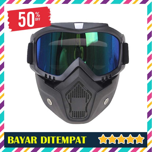 (COD) Kacamata Sepeda Motor - Kacamata Helm - Kacamata Goggles Mask - Masker Helem Berkualitas Murah