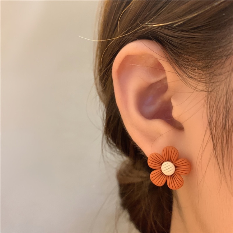 Anting Busur Daisy Kecil Aksesoris Telinga Wanita Korea Lucu