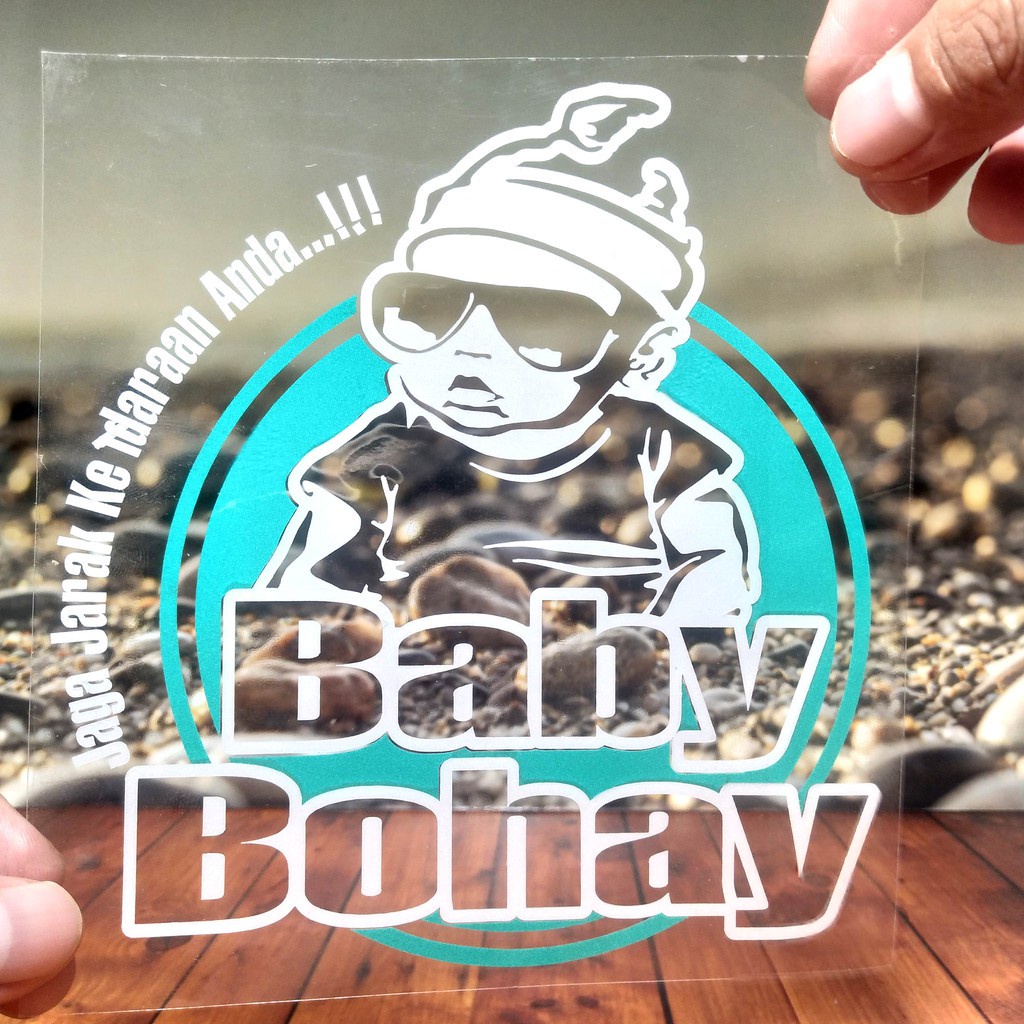 Cutting Stiker Jaga Jarak Bayi Variasi Motor Mobil Sticker Timbul Keren Nyala Dasbor Spakbor Visor Body Kaca Helm Laptop Hologram Reflective Tahan Air Bodi Samping Nama Jepang Scoopy Vario Beat NMAX PCX Vespa Aesthetic Pickup Anime Windshield Kustom Modif