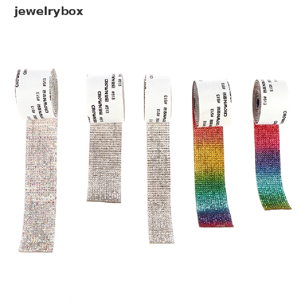 [Box] Self Adhesive Crystal Rhinestone Sticker Diamond Ribbon DIY Sticker Rhinestones Boutique