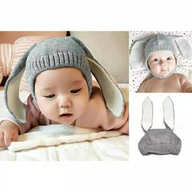 TOPI KELINCI BAYI , TOPI RABBIT BAYI , TOPI KARAKTER LUCU