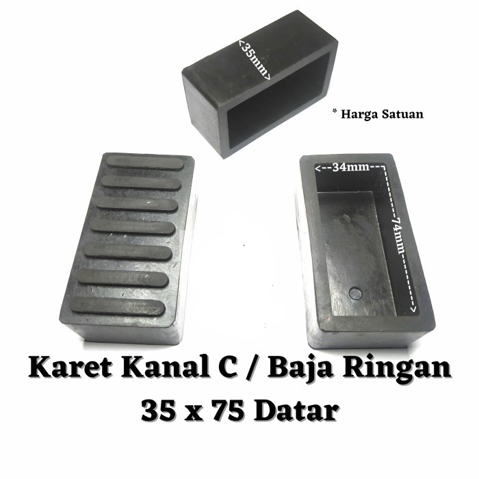 Karet Kaki Tangga Baja Ringan Canal Kanal C 35x75 35 X 75 MM