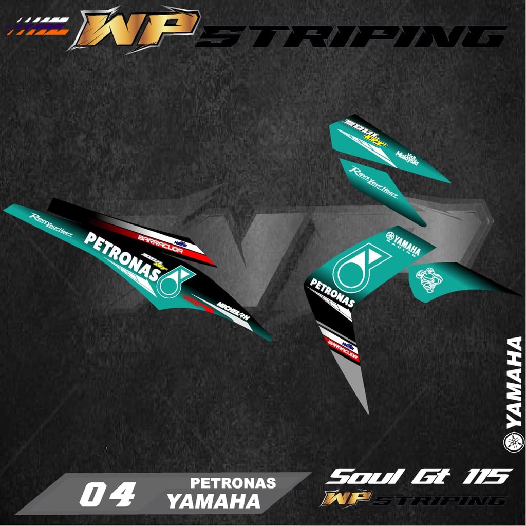 Stiker Striping MIO SOUL GT 115 / Sticker Variasi List Skotlet Motor Yamaha MIO GT SOUL GT 115 / 04