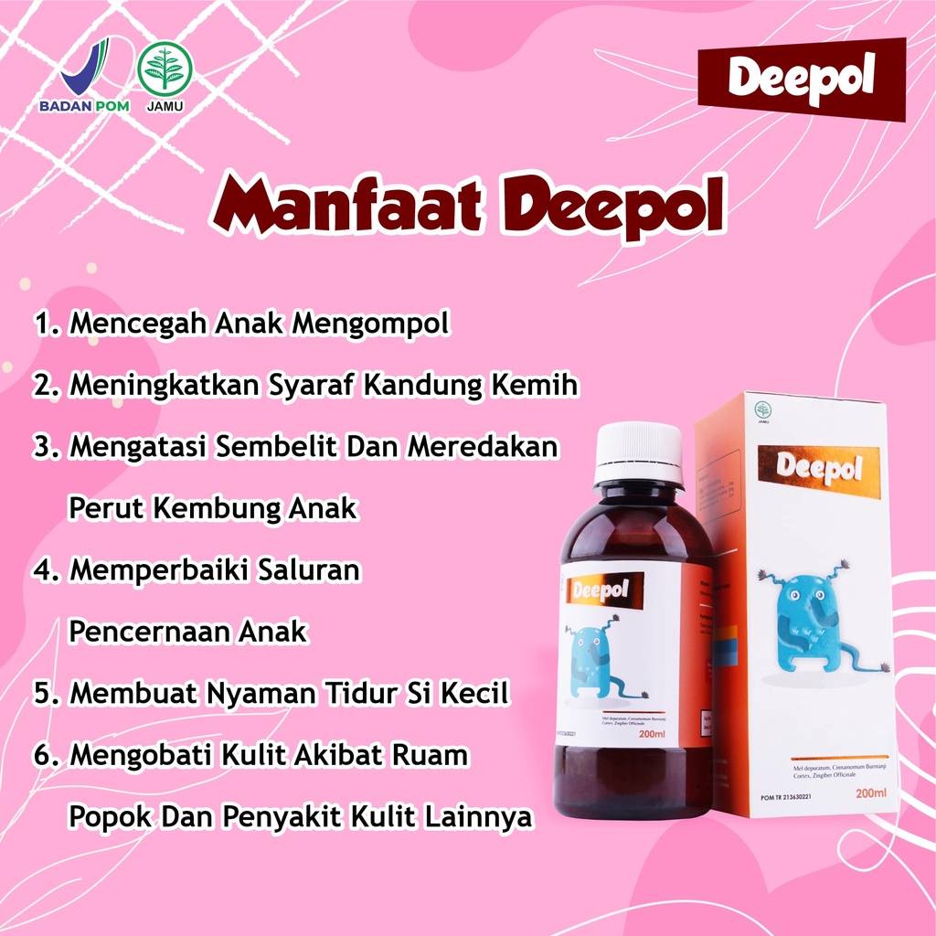 Original Deepol - Madu Solusi Anak Bebas Ngompol Atasi Sembelit &amp; Perut Kembung Perlancar Saluran Pencernaan Anak Isi 200ml