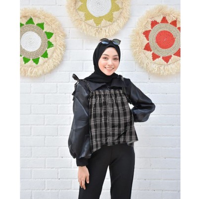 1KG MUAT 8PCS | APPAREL TANKTOP TARTAN TALI HITS SELEBGRAM OOTD FASHION WANITA