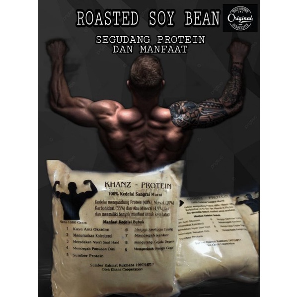 WHEY-KHANZ PROTEIN BUBUK SUSU KEDELAI (ROASTED SOY BEAN) 1000GRAM