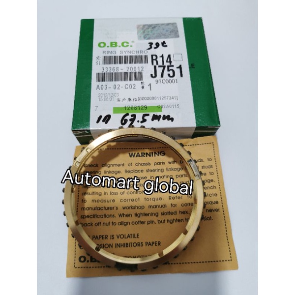 ring syncronis gigi kuningan hilux single cabin innova kijang 5k 7k