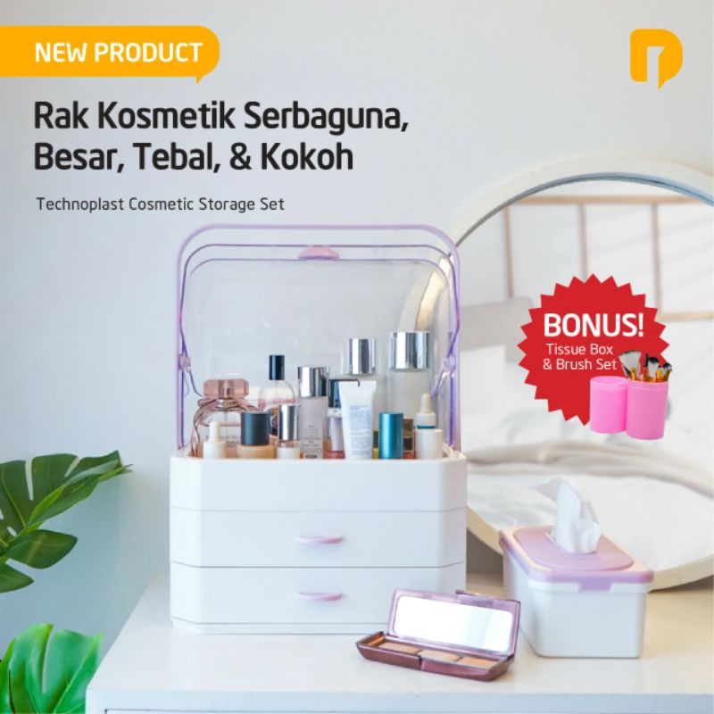 Tempat Kosmetik Cosmetic Storage Set Technoplast