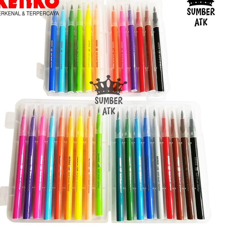 

Flash Sale BRUSH COLOR SOFT KENKO 18 COLOR SOFT BRUSH MARKER 18 Warna Brush PEN / BRUSH WATER - SBM-18C