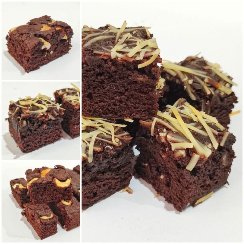 Brownies Panggang Moojang Bandung ukuran 30x10 cm Brownies Signature topping mete keju best seller