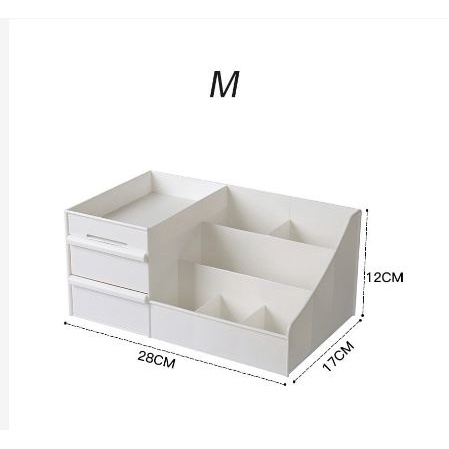 [TOSERBA_EMAK] - Mrosaa Rak Organizer Make Up Kosmetik Rack House Container Size M - ASS319 - White