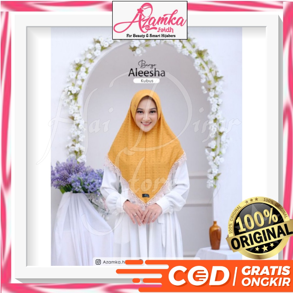 [Terbaru] Azamka Hijab Bergo Aleesha Azamka Ready