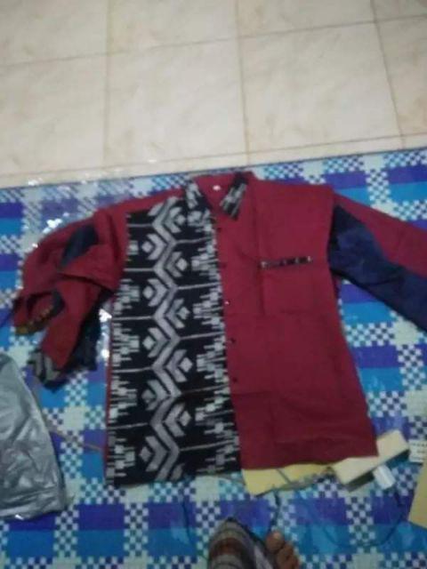 Bswart Batik Hrb026 Kenongo Kemeja Batik Kombinasi Katun Asta+prada