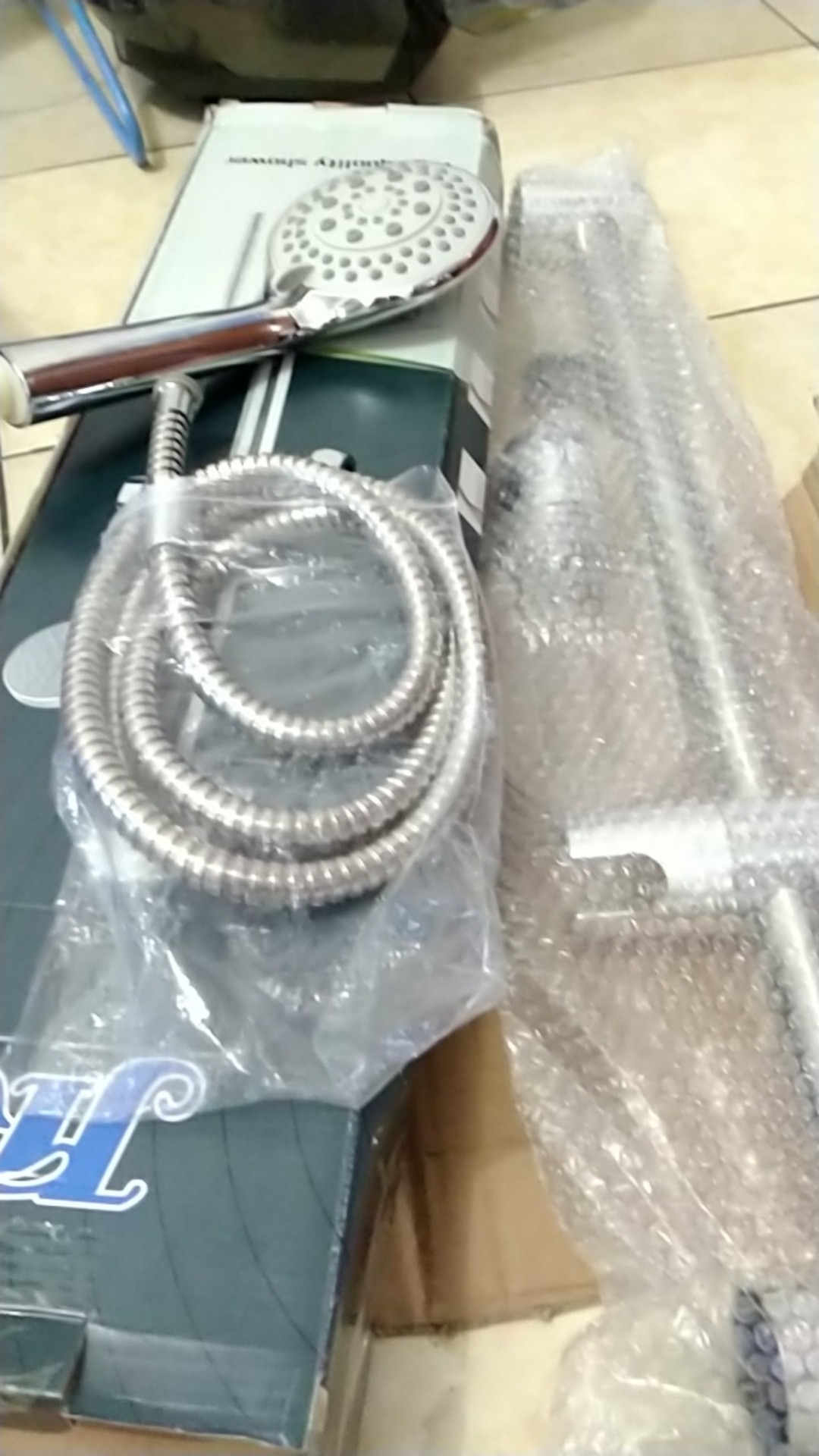 Promo Shower Tiang Set 60 Cm Handshower Set 5 Fungsi Plus Tempat Sabun Termurah
