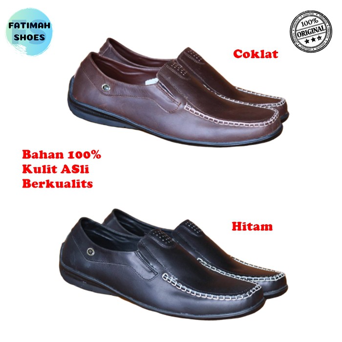 Sepatu Slip On Kulit Pria Original Sepatu Slop Kulit Sepatu Formal Kulit Pria Sepatu Pantofel Pria