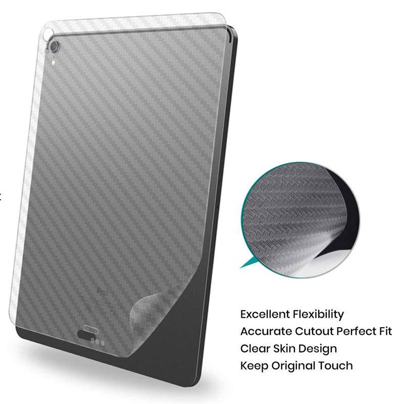 2Pcs Carbon Fiber Soft Back Protective Flim for Apple iPad Pro 12.9 11 2021 2020 2018 Screen Protector iPad Air 4 3 2 1 iPad 9 8 7 6 5 iPad 10.2 Mini 6 5 4 3 2 1 8.4 7.9