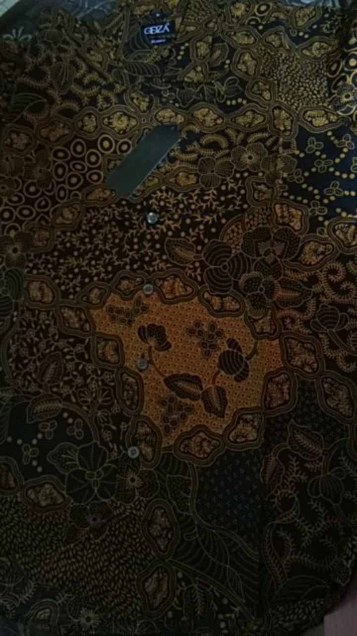 Odza Kemeja Batik Kemeja Slim Fit Pria Tangan Pendek