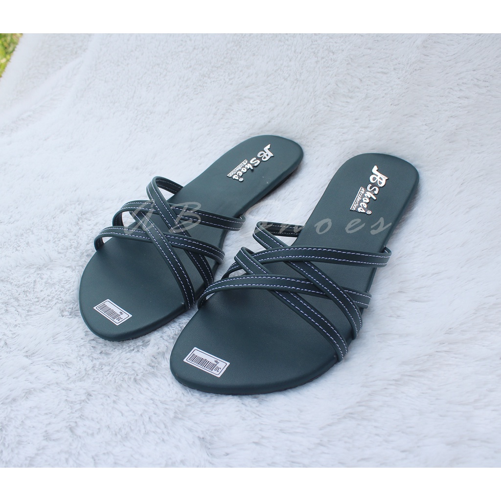 Sandal Wanita Sandal Teplek Wanita Termurah Sandal Flat Wanita Sandal Wanita Korea Tali Silang