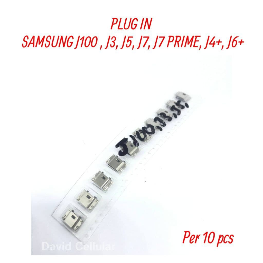 PLUG IN SAMSUNG J1 J3 J5 J7 J7 PRIME J4+ J6+  / J100 J320 J500 PER 10 PCS - PLUG IN KONEKTOR CAS