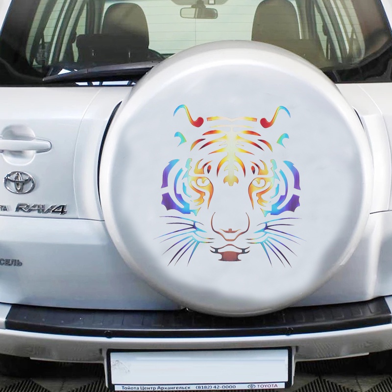 Stiker Motif Kepala Harimau Anti Air Untuk Kaca Jendela Mobil