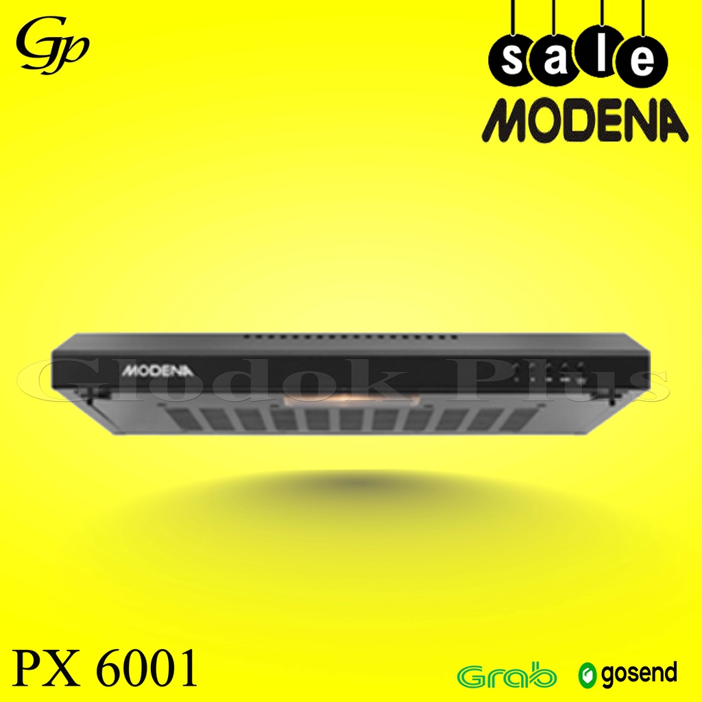 MODENA PX 6001 ESILE - Penghisap asap Slim Hood 60 cm - Warna Hitam