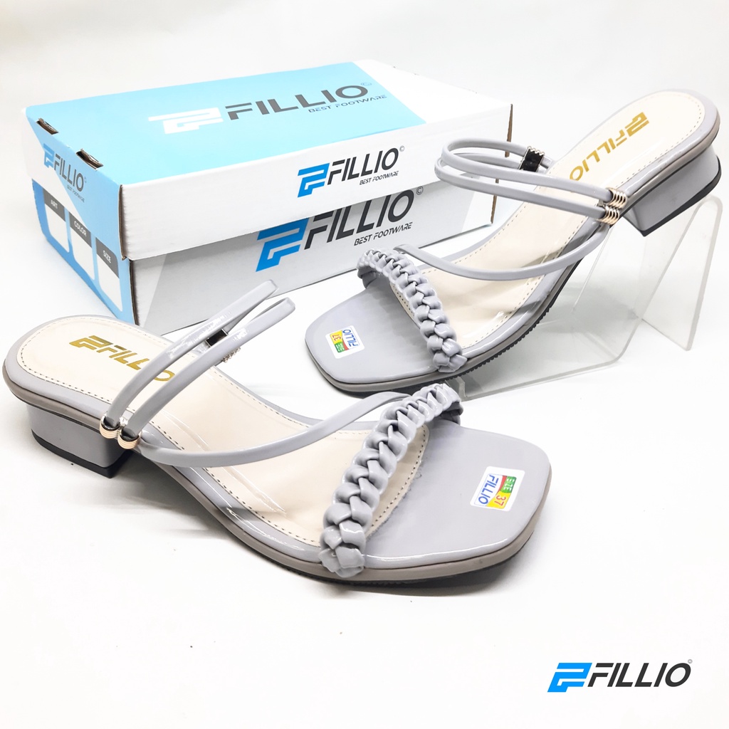 Sandal Heels 3cm Wanita Hak Chunky Fillio K08 Elegan