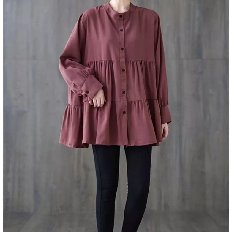 Elga Blouse - Ukuran S M L XL XXL 3XL 5L- Blouse Jumbo - Atasan Wanita Big Size - Baju Wanita Jumbo - Atasan Wanita Jumbo