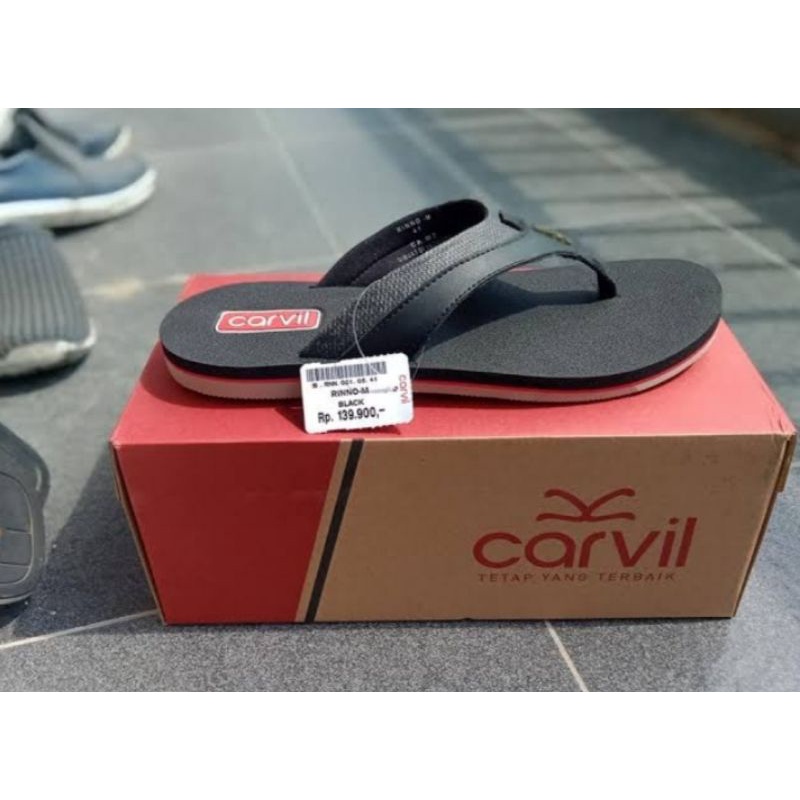 sandal jepit pria original carvil Flores empuk