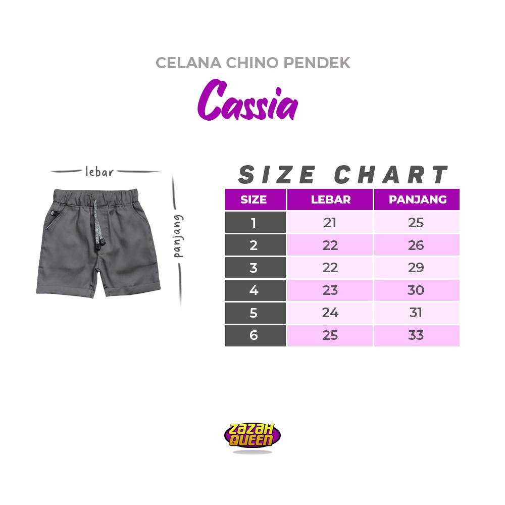 (1-6Tahun) Celana Anak Laki | Chino Pendek Cassia | Celana Chino Anak