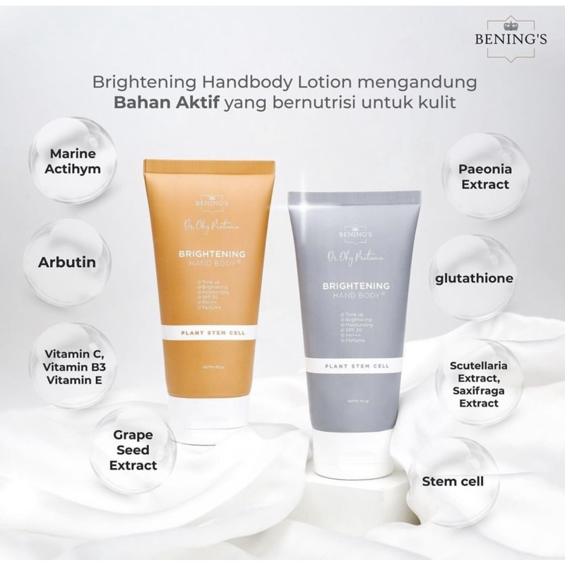 Bening’s BRIGHTENING HANDBODY GOLD&amp;SILVER dr. Oky Pratama