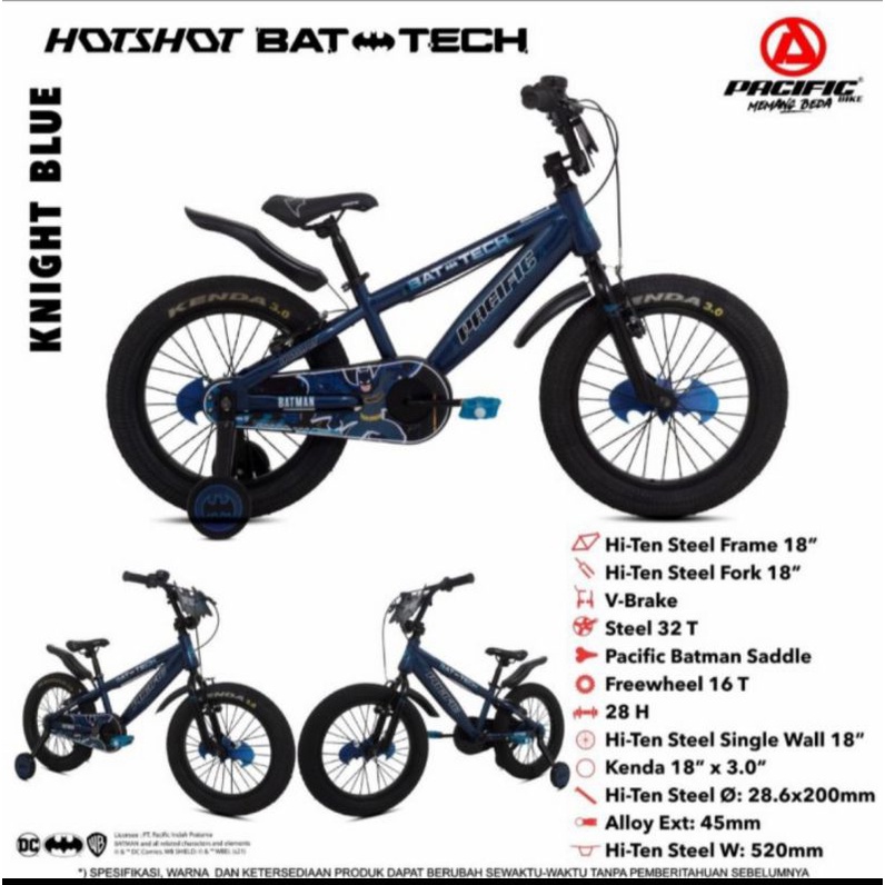 Sepeda Anak BMX 18 inch Pacific HOTSHOT BAT TECH
