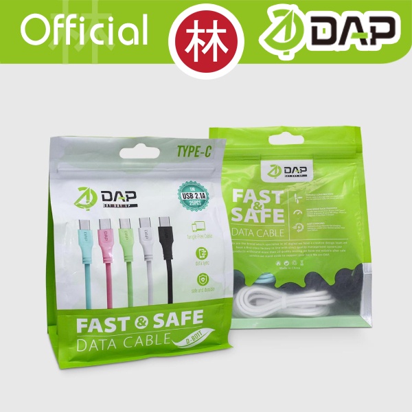 DAP D-B01T Data Cable Type-C 2.4A Fast Charging 100cm 1 PACK Isi 25 pc