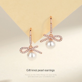 Anting s925 Sterling Silver Aksen Mutiara Gaya Retro Eropa Amerika Untuk Wanita