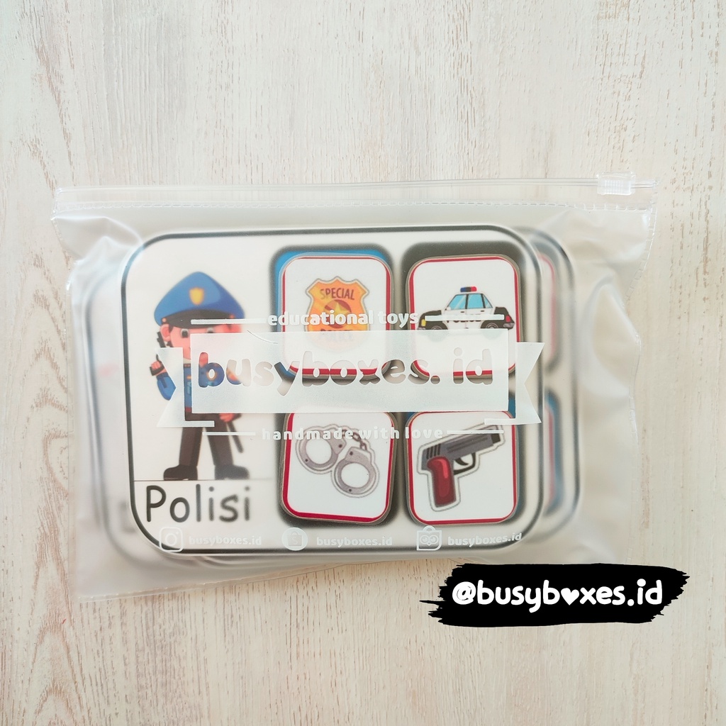 [busyboxes.id] busypage busy page mainan edukasi montessori paud preschool mengenal profesi