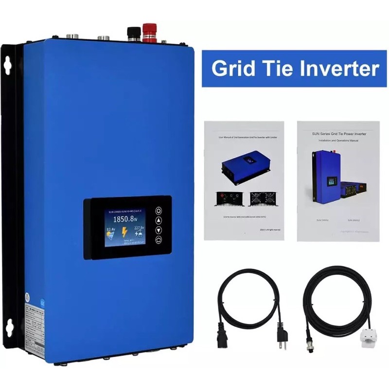 Grid Tie Inverter 1000W MPPT 22V-65VDC Ke 230VAC Limiter