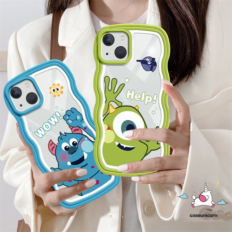 Casing Oppo A17 A17K A16 A12 A57 A15 A78 A77s A95 A55 A3s A1K A16K A96 A5s A53 A9 A5 A54 A74 A76 A7 F9 A16E A16s A52 Reno 8T 7z 8z Cartoon Monster University Soft Wavy Edge Case