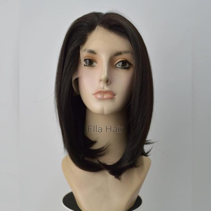 Wig Rambut Palsu Half Lace HLZEL2 Hitam Natural