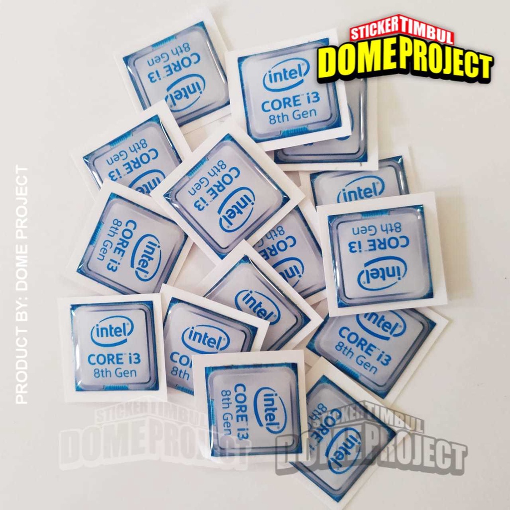 INTEL CORE I3 8th  STIKER TIMBUL EMBLEM PROCESSOR STIKER CASING PC Gen Stiker Processor