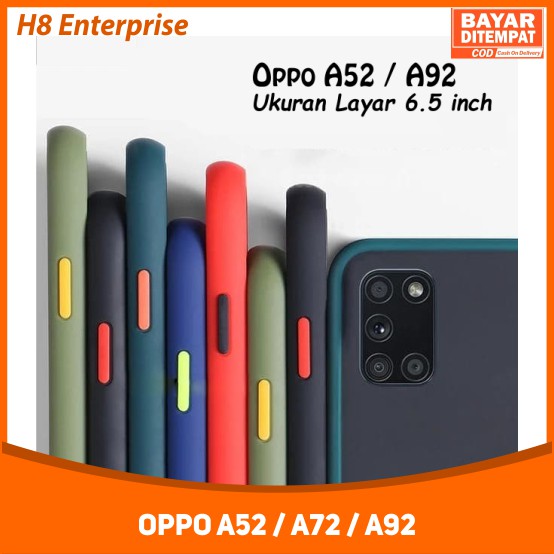 Case Oppo A52 / A72 /  Oppo A92 Silikon Soft Case Colored Frosted