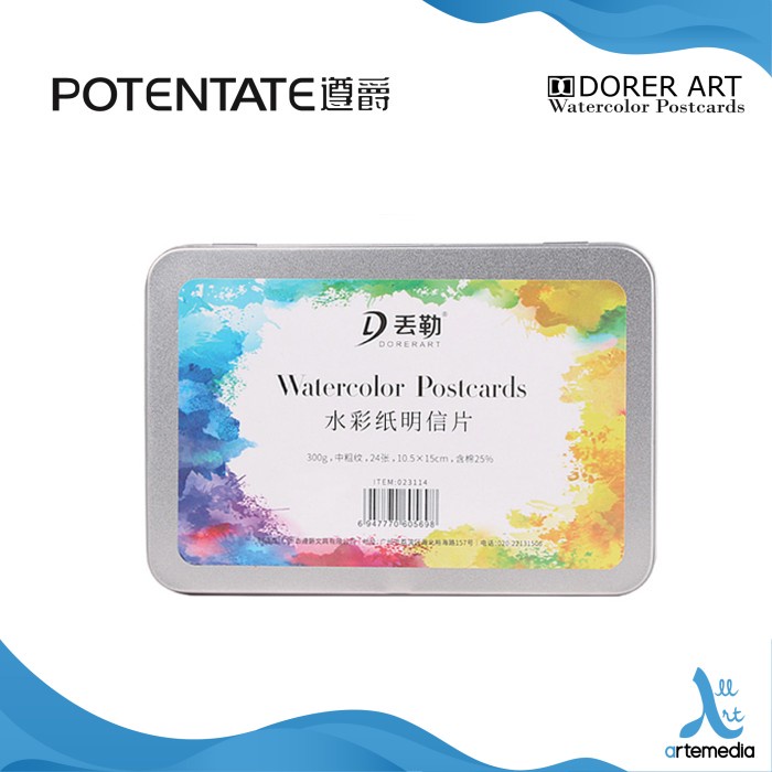 

air-cat- kertas cat air potentate postcard watercolor paper metal box -cat-air.