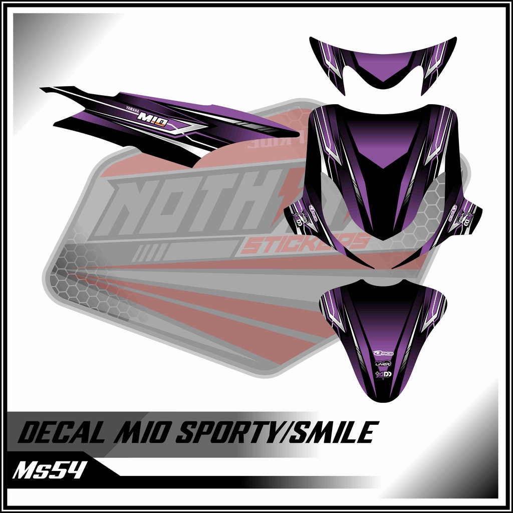 decal mio sporty/smile purple 54