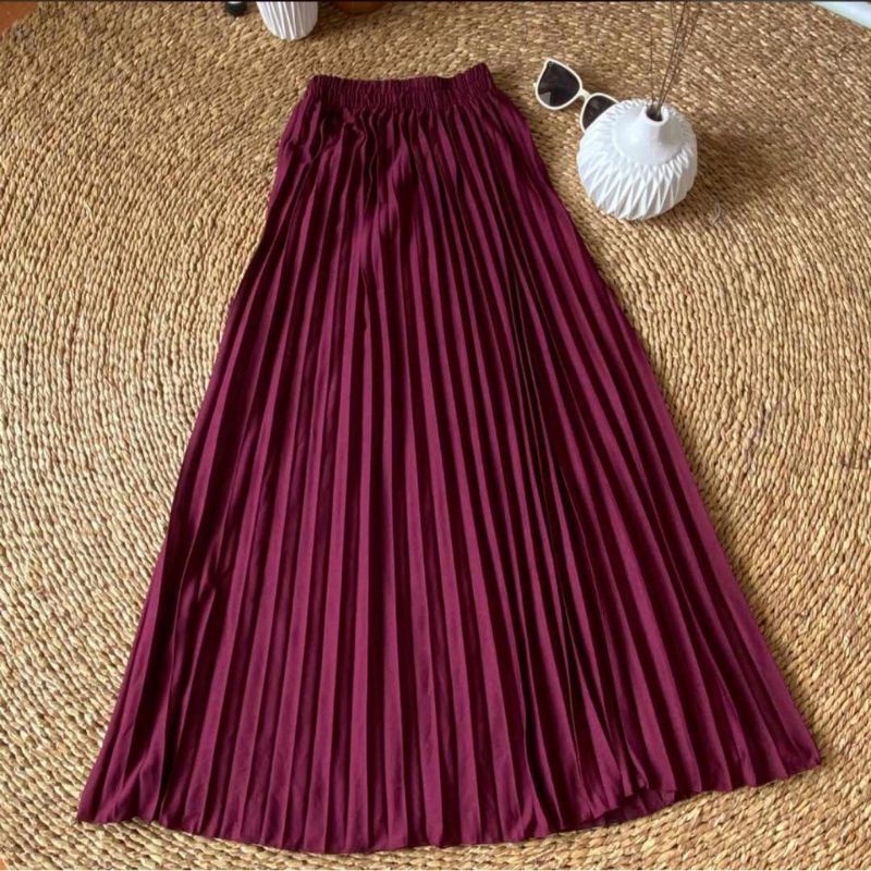 Rok plisket premium-rok plisket tebal-rok plisket