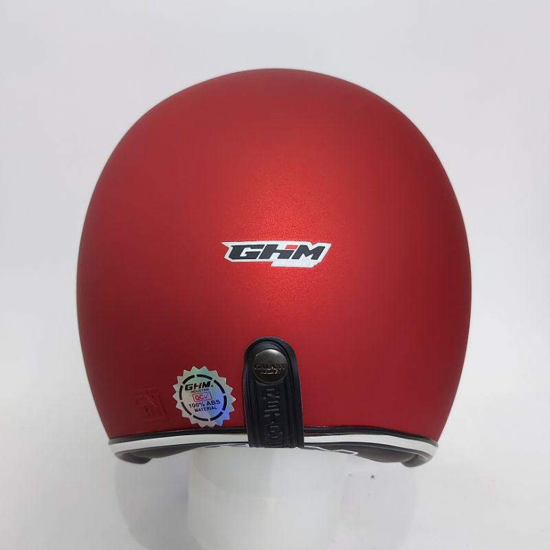 Helm Bogo Retro GHM Maroon Dof List Chrom