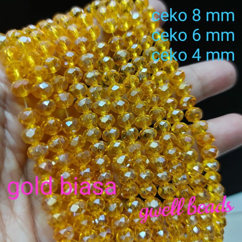 CRYSTAL CEKO ORI, BERKILAU ,KUAT DAN HALUS, UKURAN 8 MM,6 MM ,4 MM