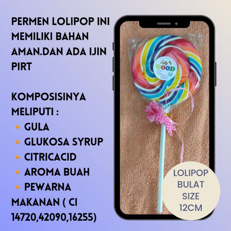 

PERMEN LOLIPOP BULAN UKURAN 12cm
