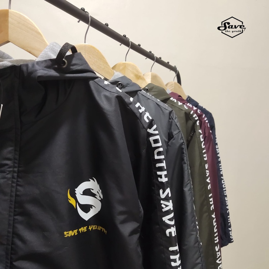 Jaket Cagoule Kombinasi/ Polos/ Jaket Outdoor Pria