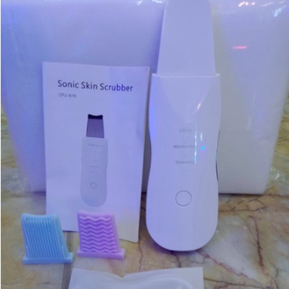 Ultrasonic skin scrubber ultrasonic scruber model spatula  pembersih komedo jerawat