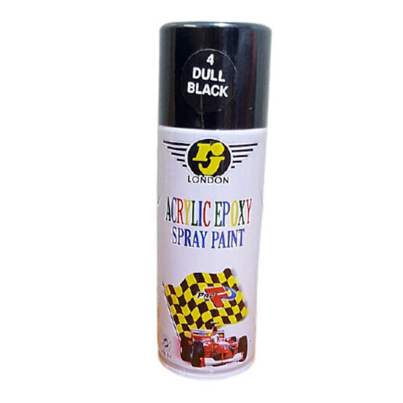 

cat semprot acrylic RJ dull black 300cc