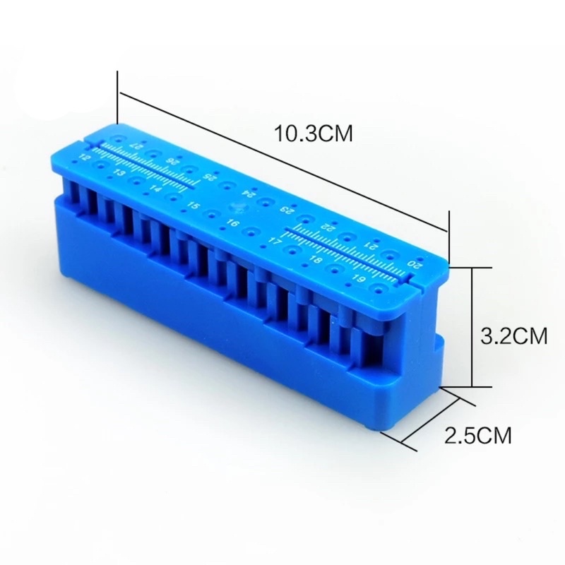 Endo block endoblock endoblok  / endo ruler dental gigi measuring file holder endodontic