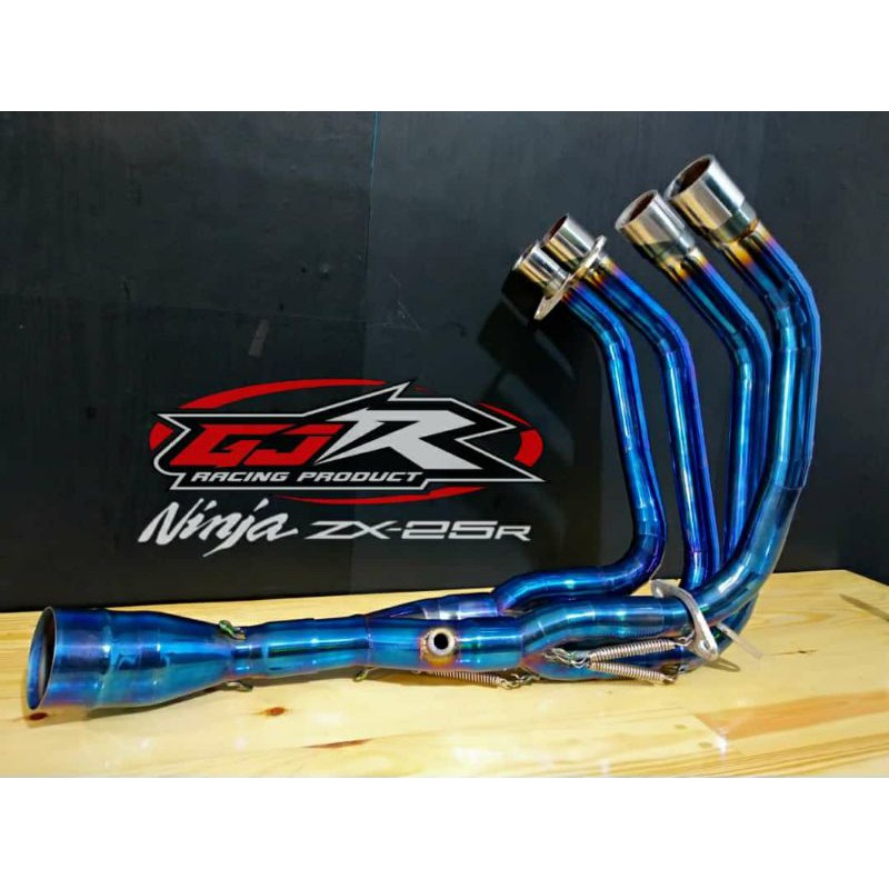 Header Knalpot Kawasaki zx25r 4 Cylinder Blue
